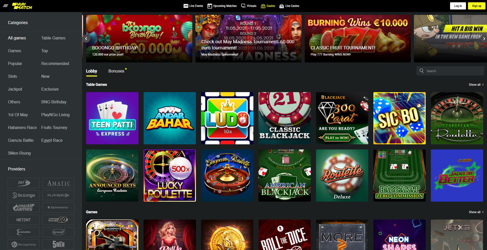 Parimatch Online Casino Review