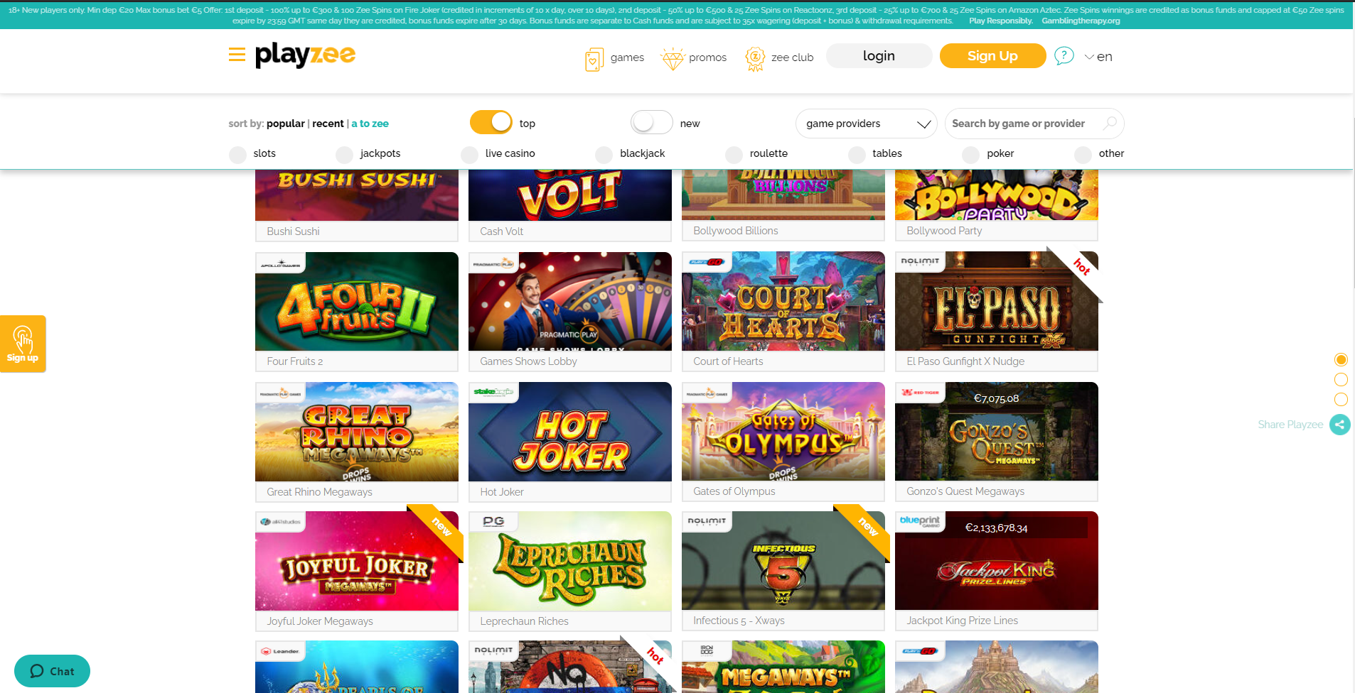 Playzee online casino